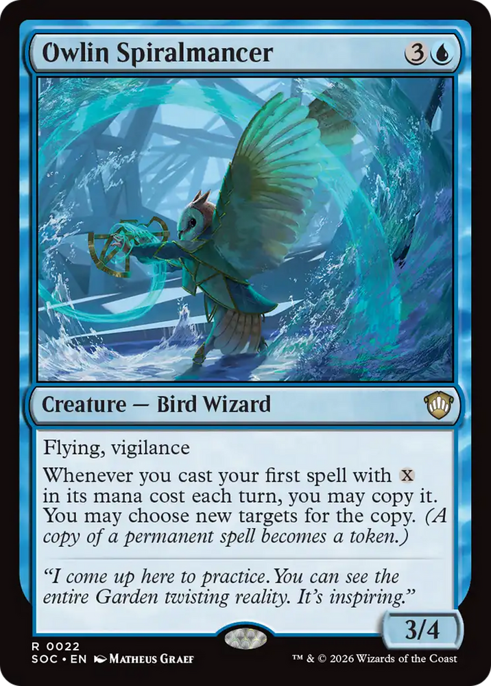 Owlin Spiralmancer [Secrets of Strixhaven Commander] Magic: The Gathering