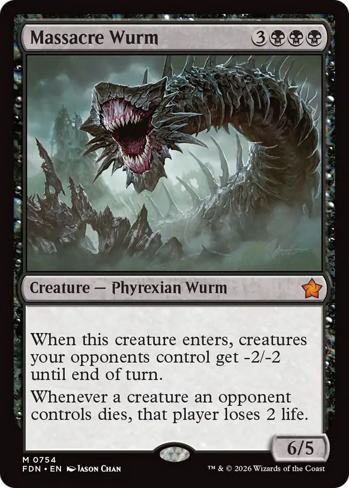 Massacre Wurm (0754) [Foundations] Magic: The Gathering