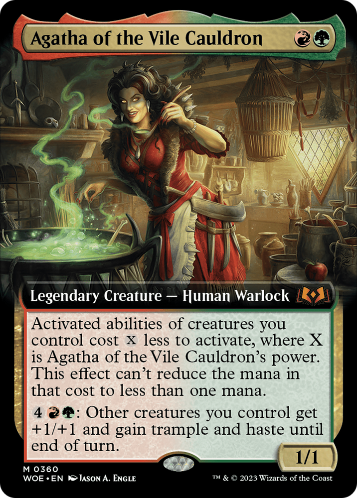 Agatha of the Vile Cauldron (Extended Art) [Wilds of Eldraine] Magic: The Gathering