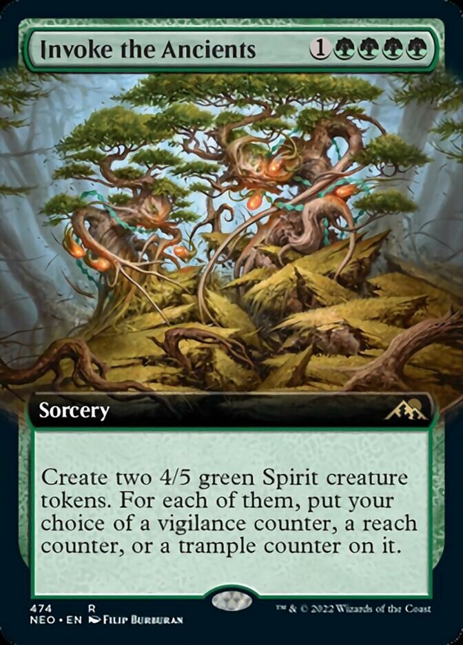 Invoke the Ancients (Extended Art) [Kamigawa: Neon Dynasty] Magic: The Gathering