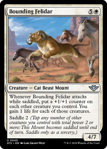Bounding Felidar [Outlaws of Thunder Junction] Magic: The Gathering