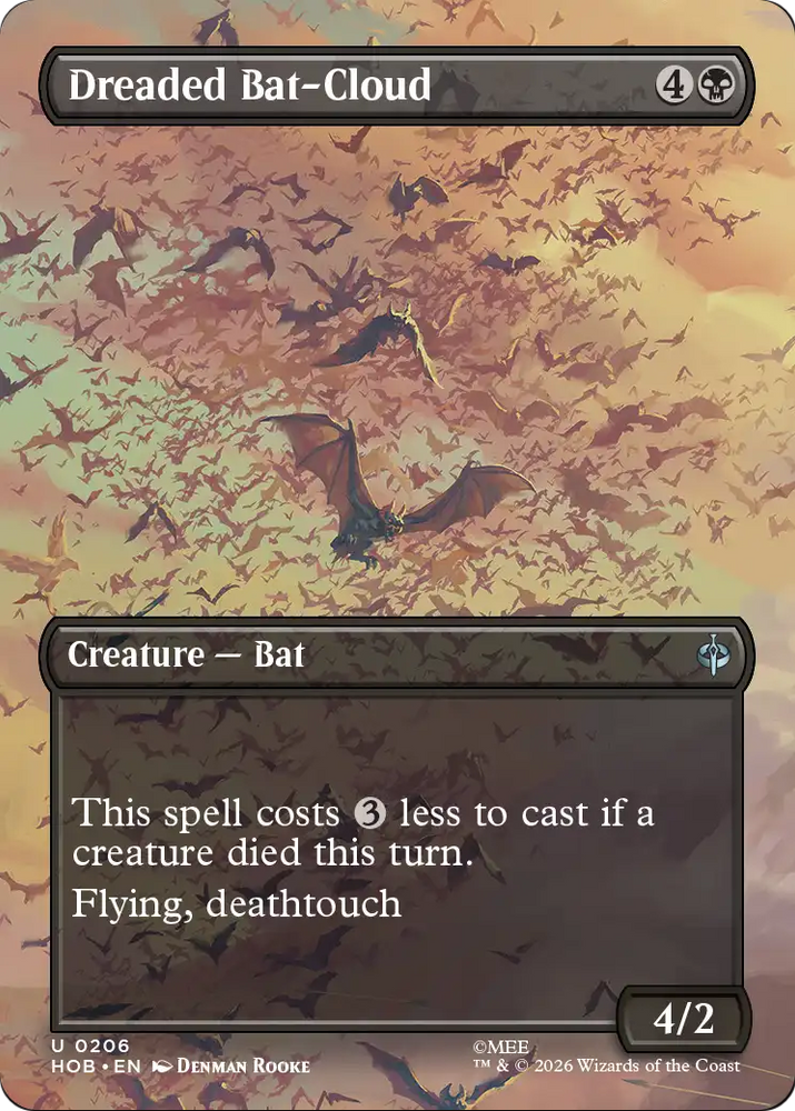 Dreaded Bat-Cloud (Borderless) [The Hobbit] Magic: The Gathering