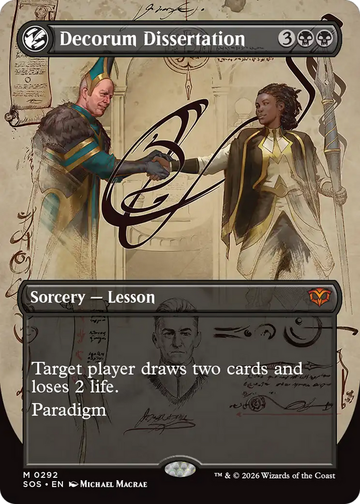 Decorum Dissertation (Borderless) [Secrets of Strixhaven] Magic: The Gathering