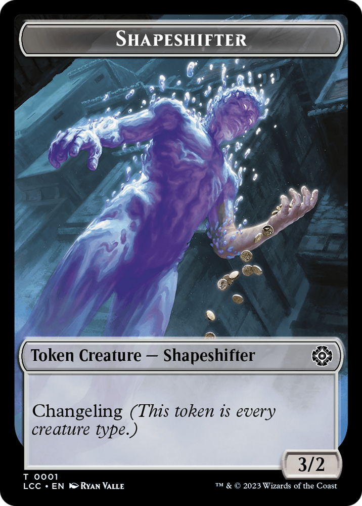 Salamander Warrior // Shapeshifter Double-Sided Token [The Lost Caverns of Ixalan Commander Tokens] Magic: The Gathering