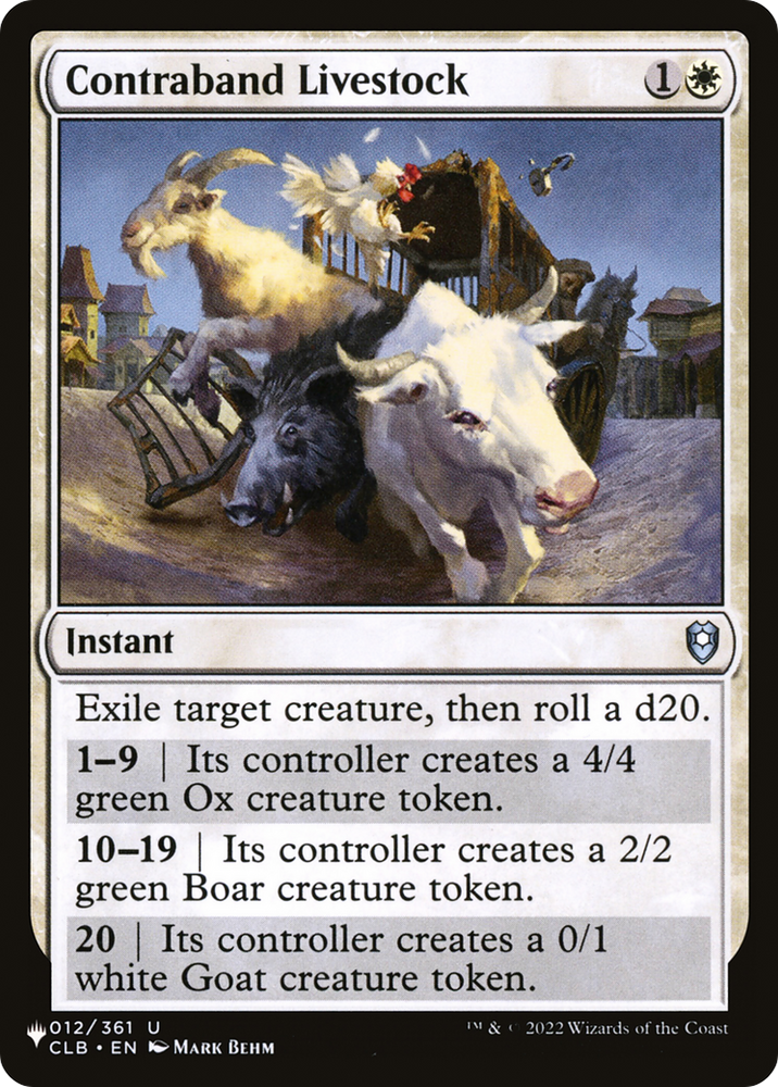 Contraband Livestock [The List] Magic: The Gathering