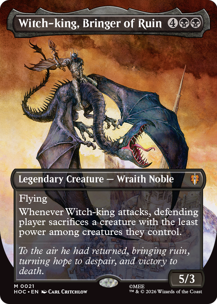 Witch-king, Bringer of Ruin (Borderless) [The Hobbit] Magic: The Gathering