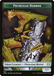 Phyrexian Horror Token (007) [Phyrexia: All Will Be One Tokens] Magic: The Gathering
