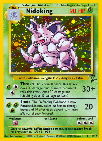 Nidoking (11/130) [Base Set 2] Pokémon