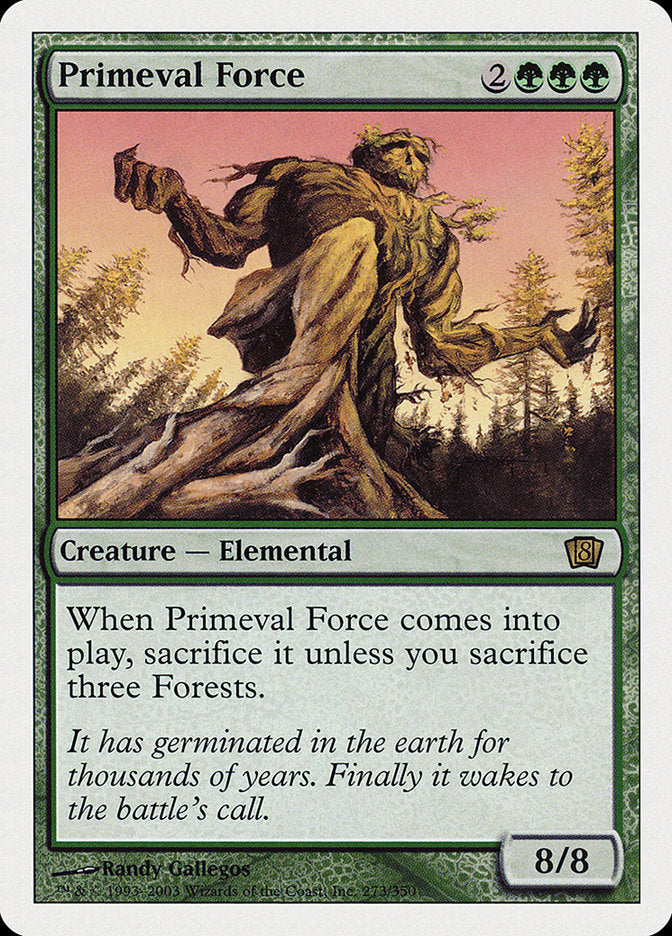 Primeval Force (8th Edition) [Oversize Cards] Magic: The Gathering