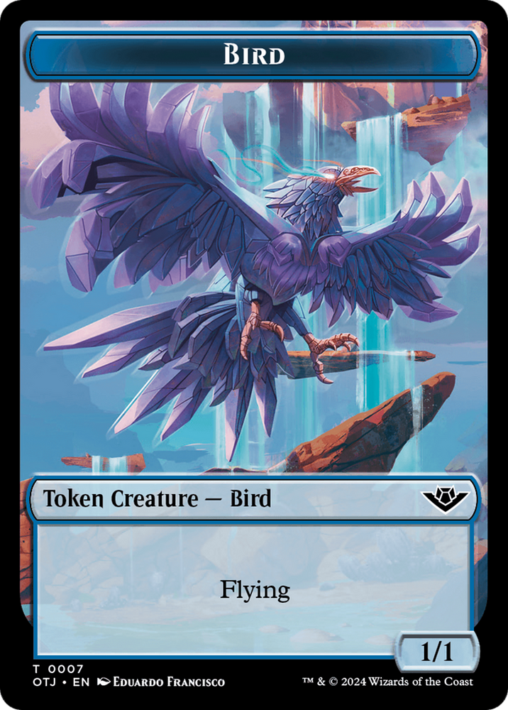 Treasure // Bird Double-Sided Token [Outlaws of Thunder Junction Tokens] Magic: The Gathering