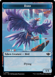 Mercenary // Bird Double-Sided Token [Outlaws of Thunder Junction Tokens] Magic: The Gathering