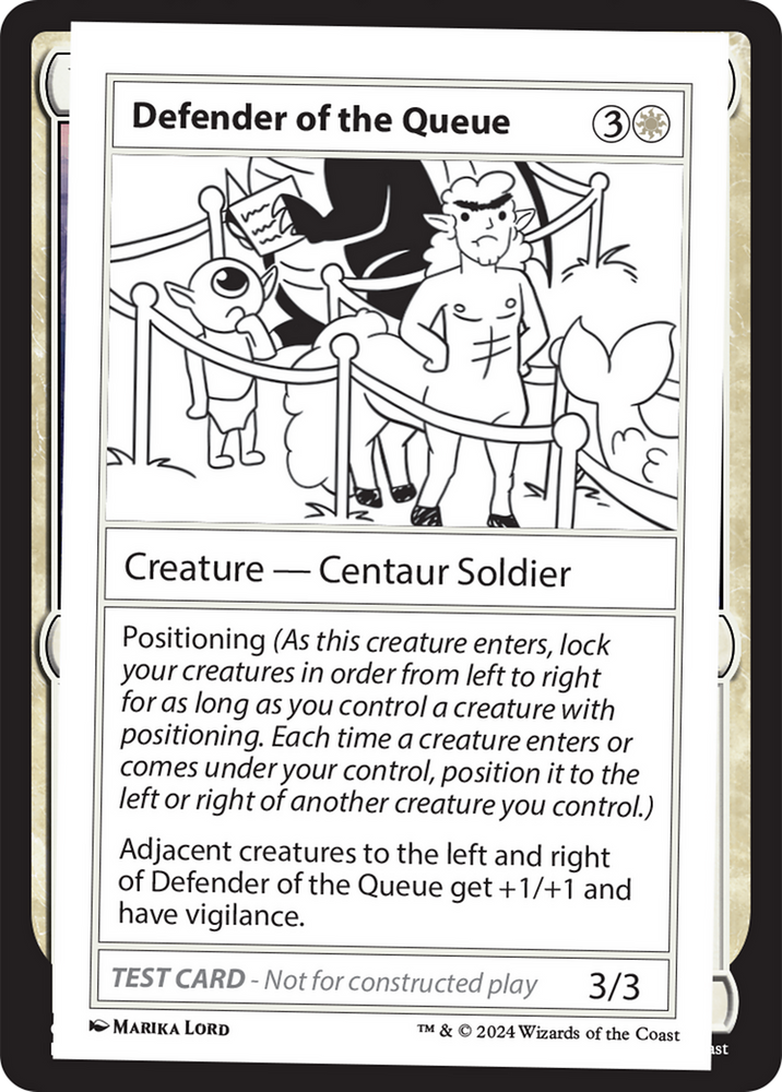 Defender of the Queue [Mystery Booster 2 Playtest Cards] Magic: The Gathering