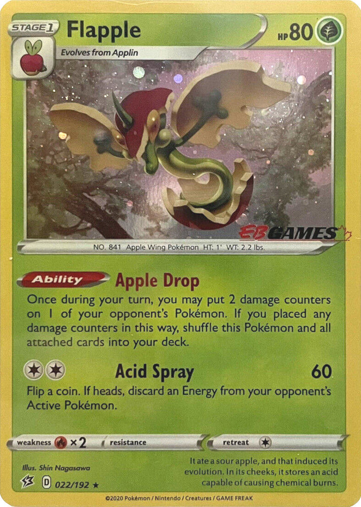Flapple (022/192) (EB Games Exclusive) [Sword & Shield: Rebel Clash] Pokémon