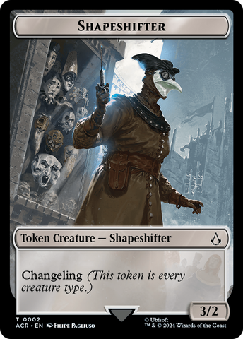 Assassin // Shapeshifter Double-Sided Token [Assassin's Creed Tokens] Magic: The Gathering