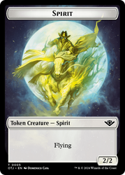 Spirit // Plot Double-Sided Token [Outlaws of Thunder Junction Tokens] Magic: The Gathering