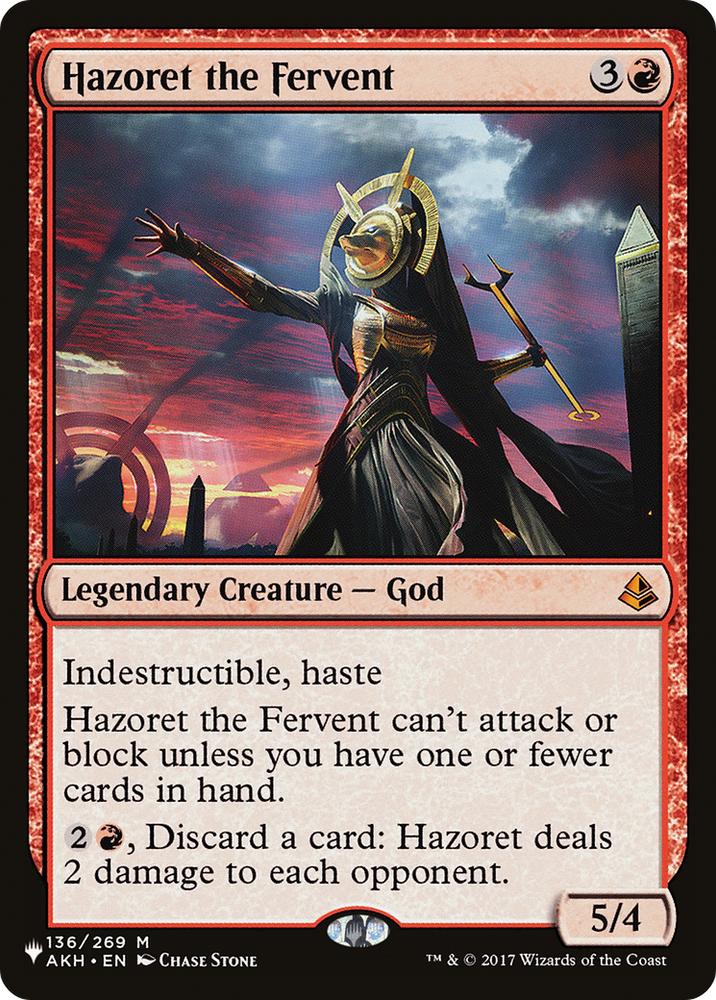 Hazoret the Fervent [The List] Magic: The Gathering