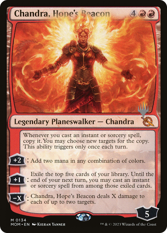 Chandra, Hope's Beacon (Promo Pack) [March of the Machine Promos] Magic: The Gathering