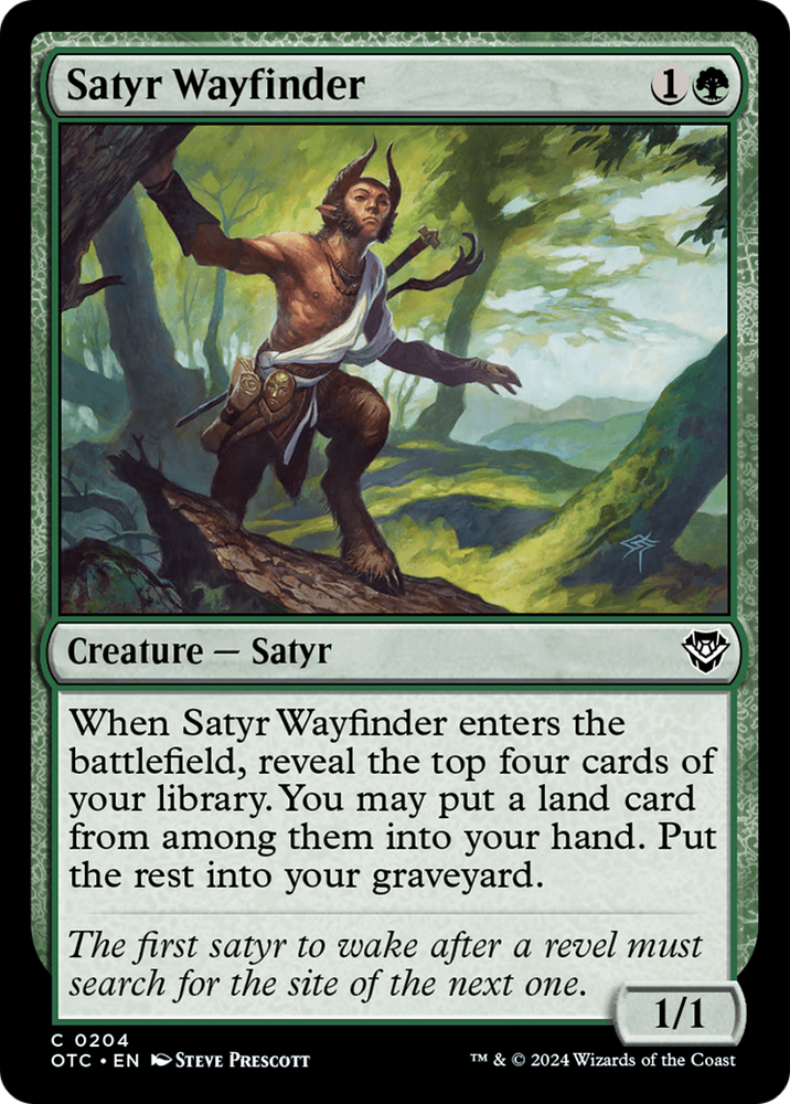 Satyr Wayfinder [Outlaws of Thunder Junction Commander] Magic: The Gathering