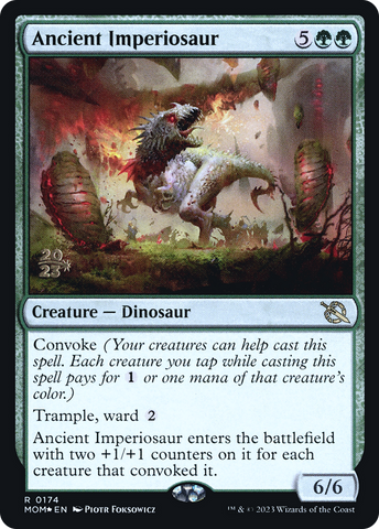 Ancient Imperiosaur [March of the Machine Prerelease Promos] Magic: The Gathering