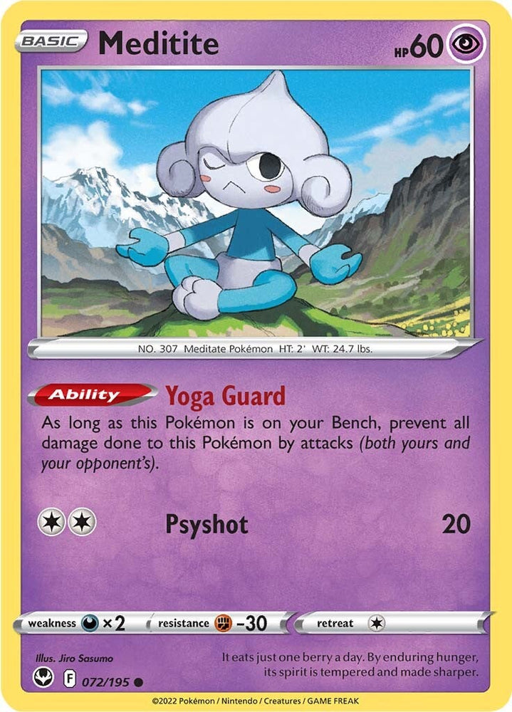 Meditite (072/195) [Sword & Shield: Silver Tempest] Pokémon