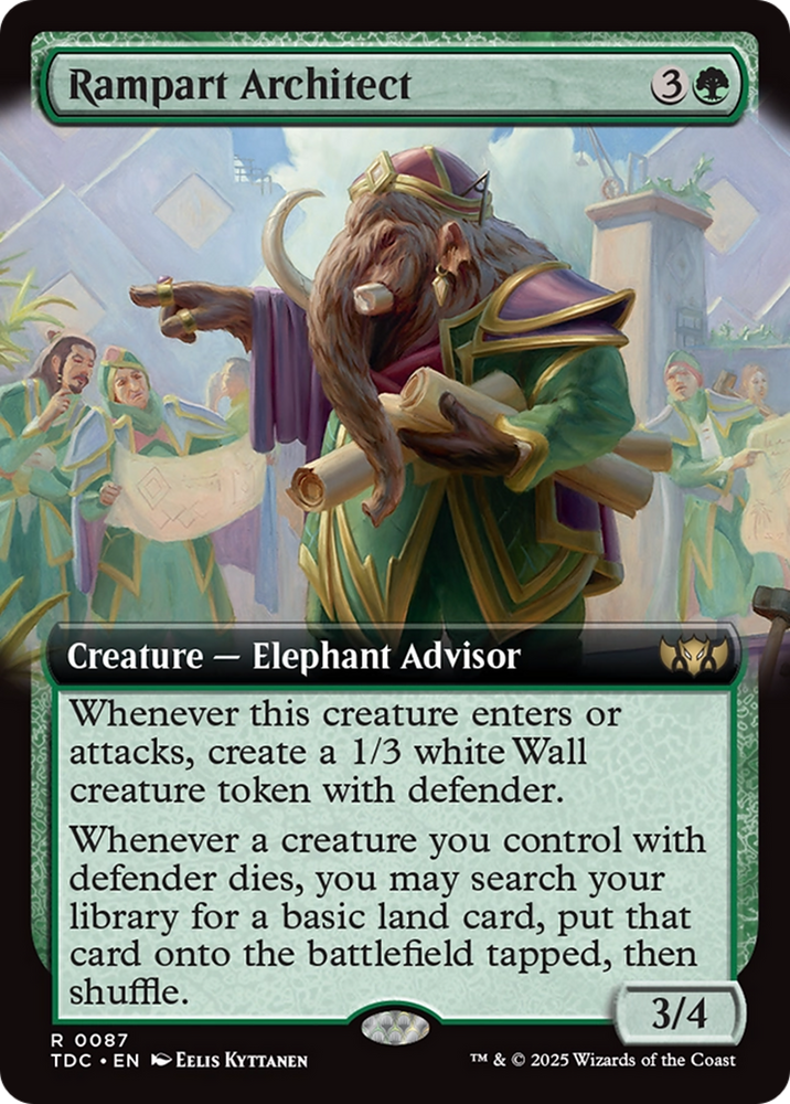 Rampart Architect (Extended Art) [Tarkir: Dragonstorm Commander] Magic: The Gathering