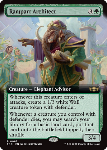 Rampart Architect (Extended Art) [Tarkir: Dragonstorm Commander] Magic: The Gathering