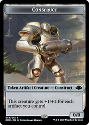 Zombie // Construct Double-Sided Token [Dominaria Remastered Tokens] Magic: The Gathering