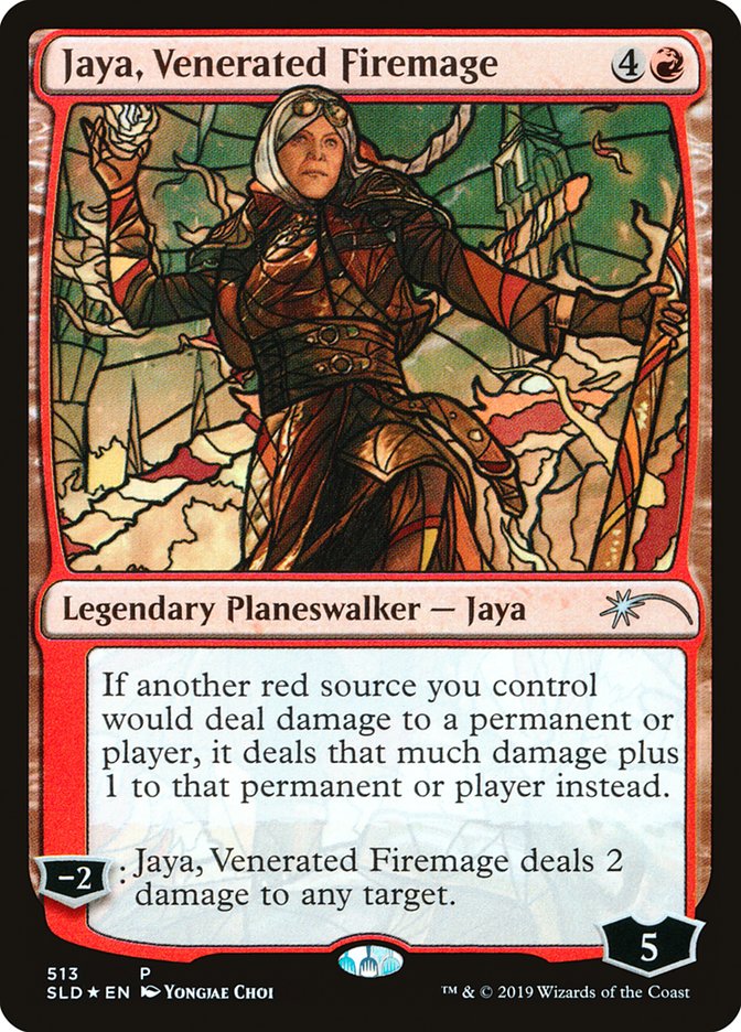 Jaya, Venerated Firemage (Stained Glass) [Secret Lair Drop Promos] Magic: The Gathering