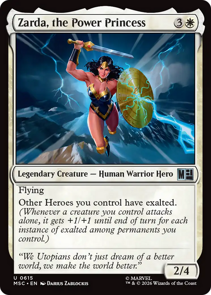 Zarda, the Power Princess [Marvel Super Heroes Commander] Magic: The Gathering