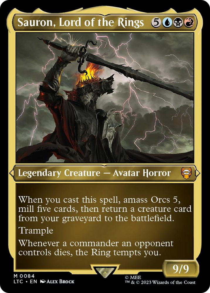 Sauron, Lord of the Rings (Display Commander) [The Lord of the Rings: Tales of Middle-Earth Commander] Magic: The Gathering
