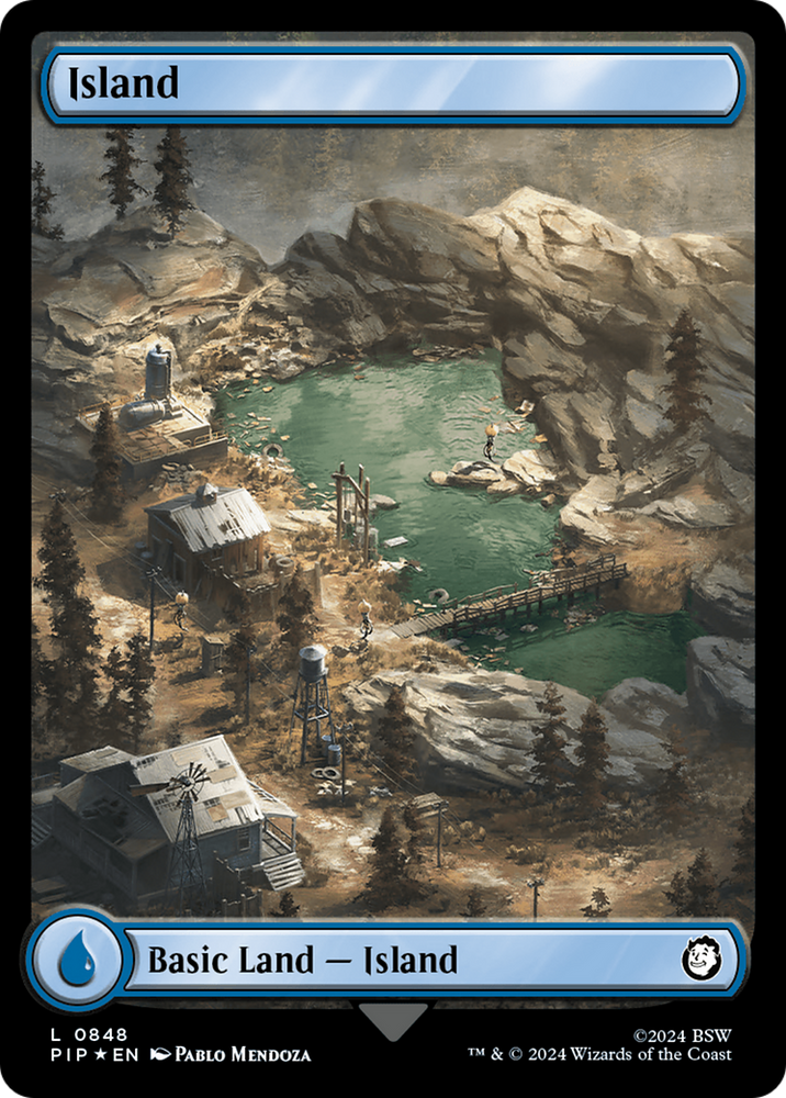 Island (0848) (Surge Foil) [Fallout] Magic: The Gathering