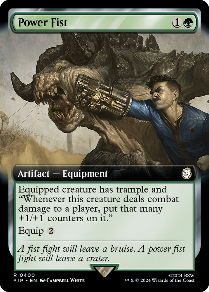 Power Fist (Extended Art) [Fallout] Magic: The Gathering