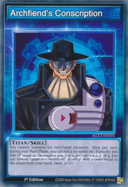 Archfiend's Conscription [SGX3-ENS05] Common Yu-Gi-Oh!