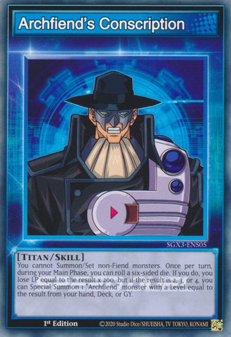 Archfiend's Conscription [SGX3-ENS05] Common Yu-Gi-Oh!