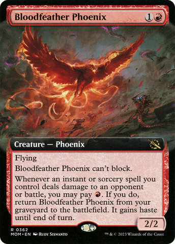 Bloodfeather Phoenix (Extended Art) [March of the Machine] Magic: The Gathering