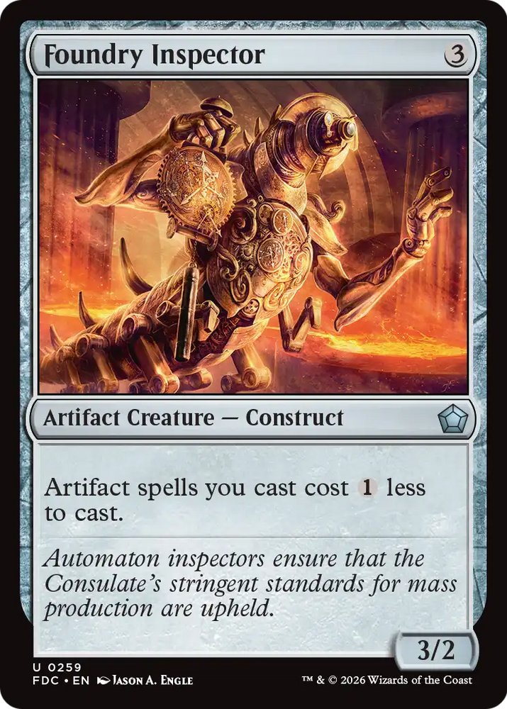 Foundry Inspector [Foundations Commander] Magic: The Gathering