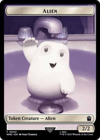 Alien // Osgood, Operation Double Double-Sided Token [Doctor Who Tokens] Magic: The Gathering