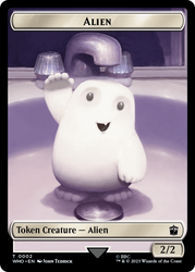 Alien // Dinosaur Double-Sided Token [Doctor Who Tokens] Magic: The Gathering