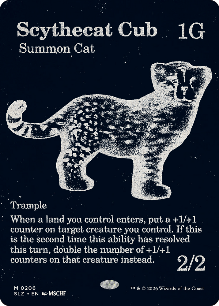 Scythecat Cub (0206) [Secret Lair x MSCHF: The Zeta Set] Magic: The Gathering
