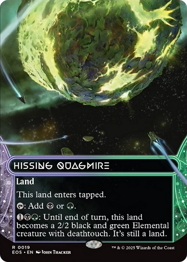 Hissing Quagmire (0019) (Borderless) [Edge of Eternities: Stellar Sights] Magic: The Gathering