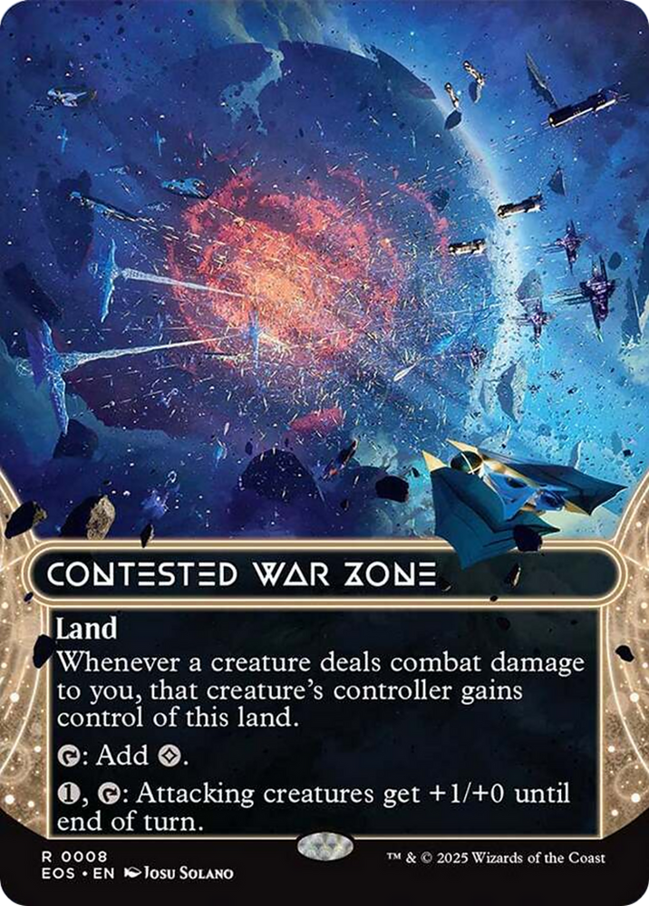Contested War Zone (0008) (Borderless) [Edge of Eternities: Stellar Sights] Magic: The Gathering