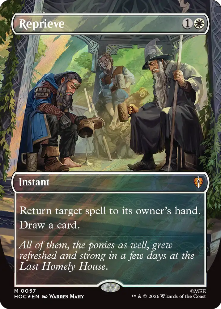Reprieve (Borderless) (Surge Foil) [The Hobbit: Eternal-Legal] Magic: The Gathering