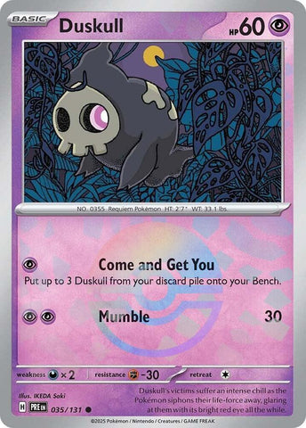 Duskull (035/131) (Poke Ball Pattern) [Scarlet & Violet: Prismatic Evolutions] Pokémon