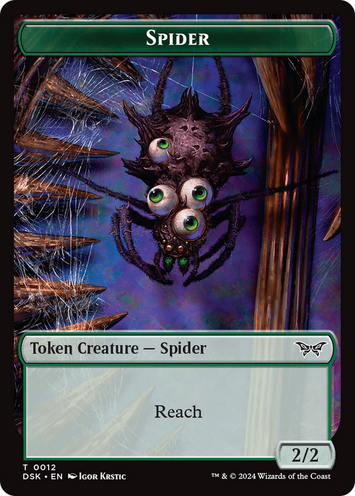 Insect (0013) // Spider Double-Sided Token [Duskmourn: House of Horror Tokens] Magic: The Gathering