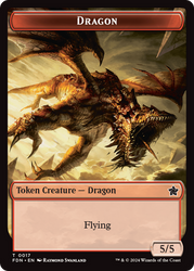Dragon (0016) // Dragon (0017) Doubled-Sided Token [Foundations Tokens] Magic: The Gathering