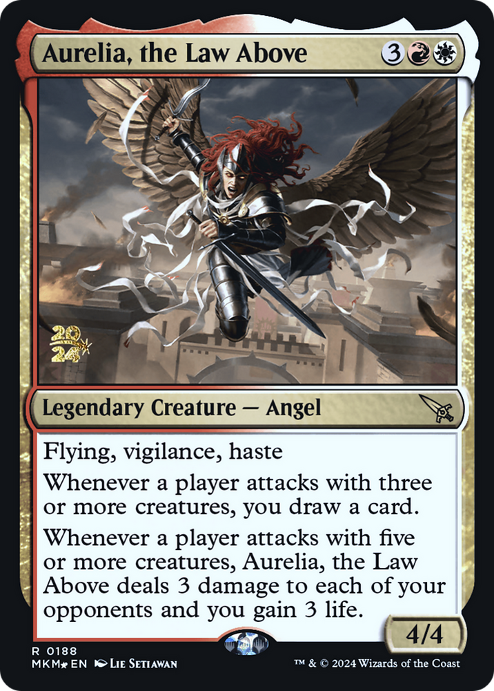 Aurelia, the Law Above [Murders at Karlov Manor Prerelease Promos] Magic: The Gathering