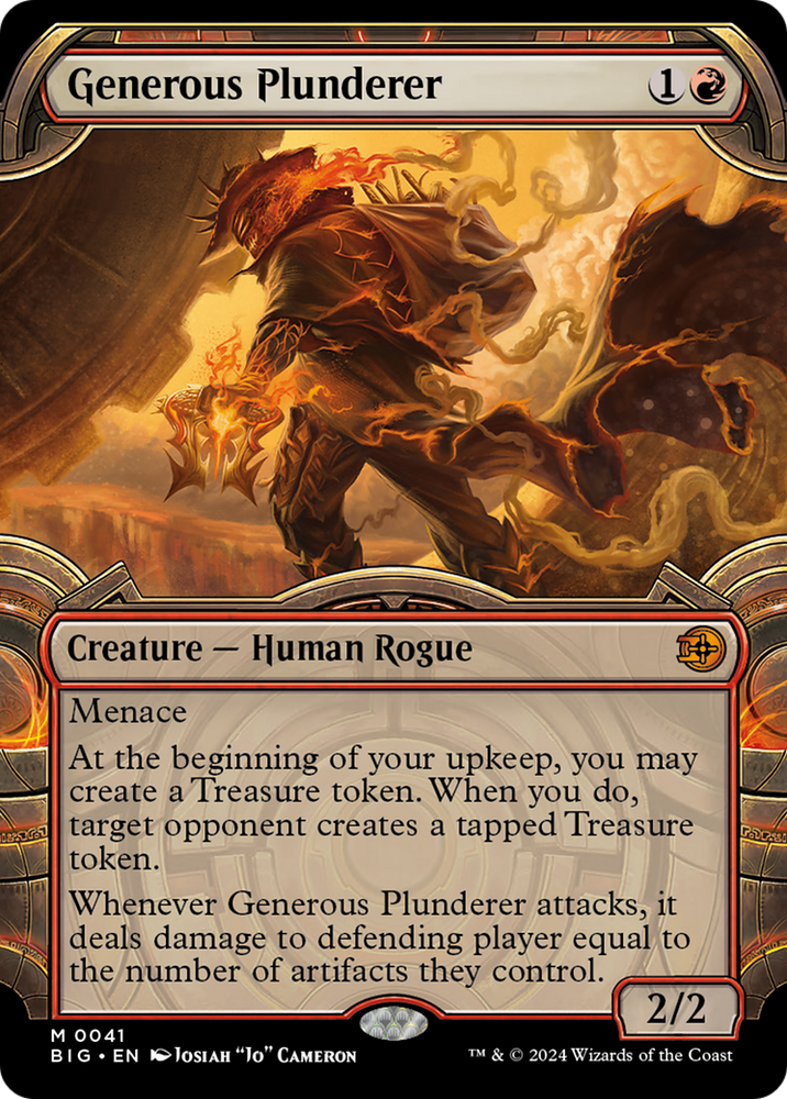 Generous Plunderer (Showcase) [Outlaws of Thunder Junction: The Big Score] Magic: The Gathering