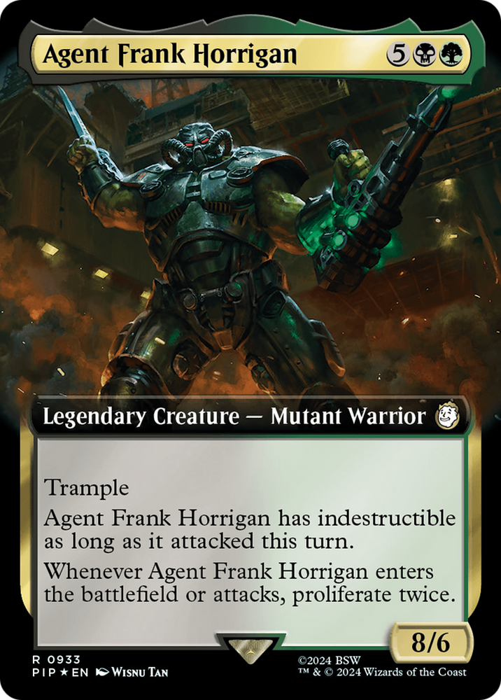 Agent Frank Horrigan (Extended Art) (Surge Foil) [Fallout] Magic: The Gathering