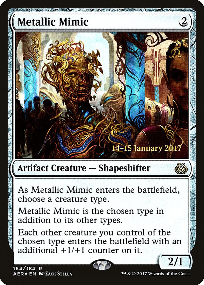 Metallic Mimic [Aether Revolt Prerelease Promos] Magic: The Gathering