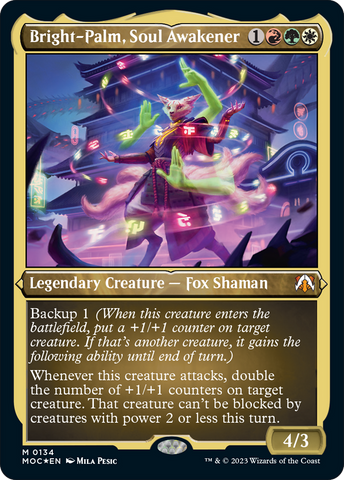 Bright-Palm, Soul Awakener (Display Commander) [March of the Machine Commander] Magic: The Gathering